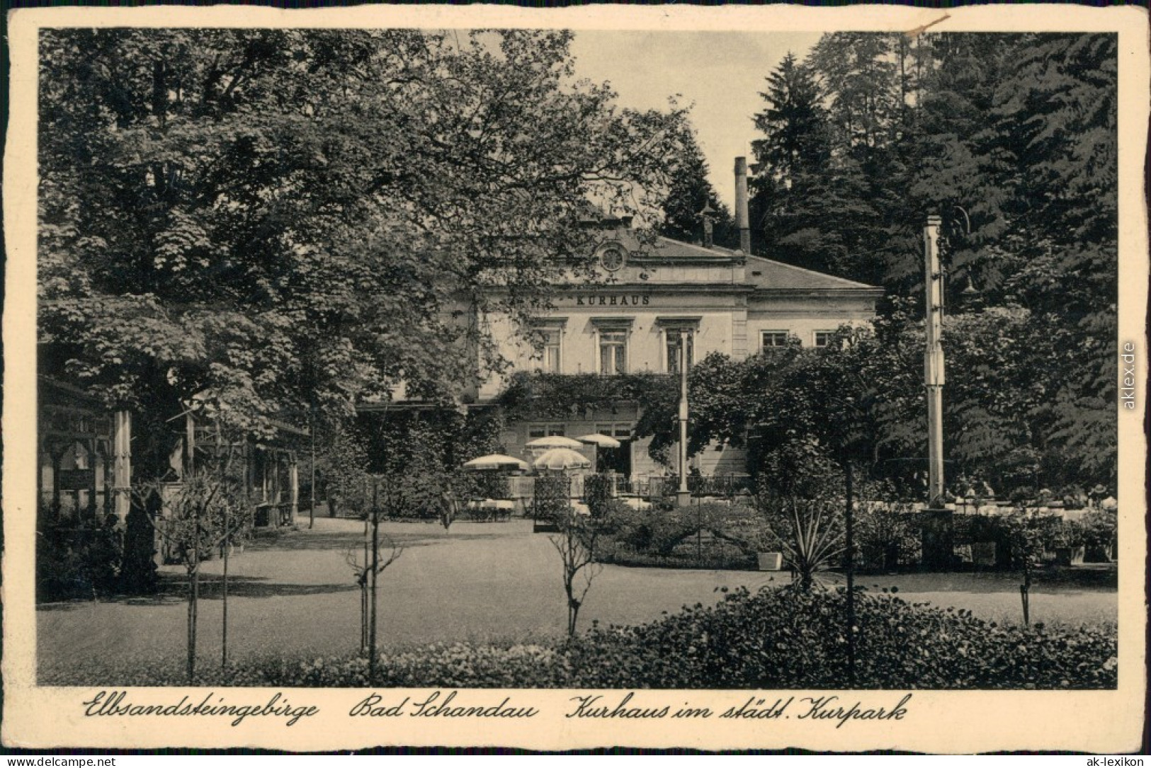 Ansichtskarte Bad Schandau Kurhaus-Parkhotel 1940 - Bad Schandau