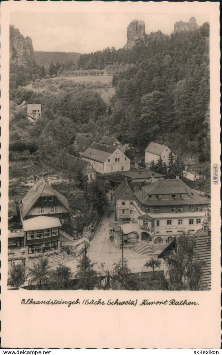 Ansichtskarte Rathen Blick In Den Ort 1955 - Rathen