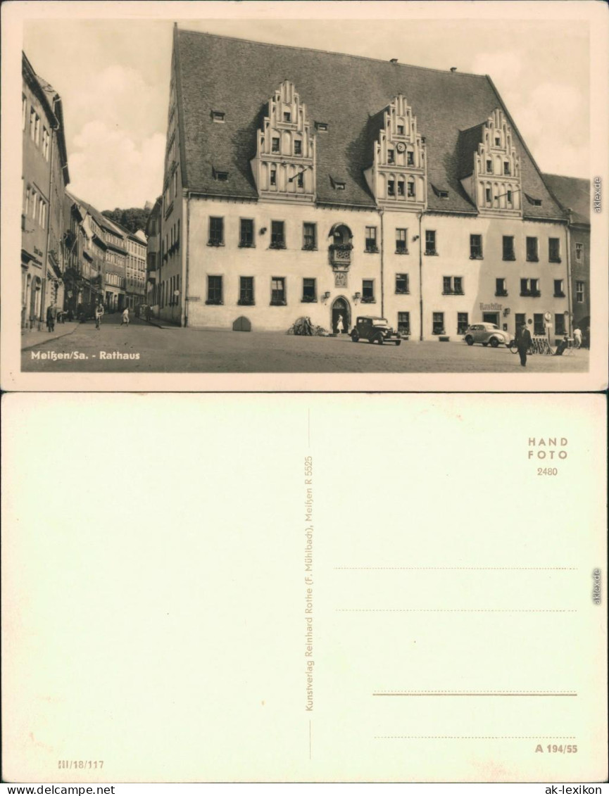 Ansichtskarte Meißen Rathaus 1955 - Meissen