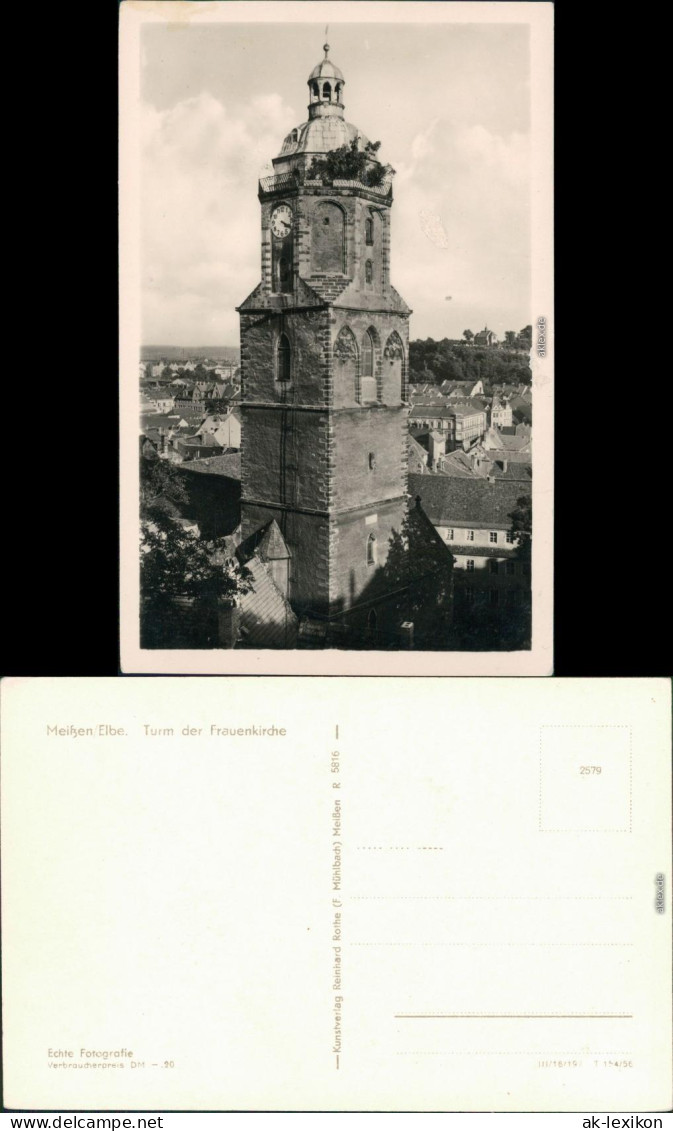 Ansichtskarte Meißen Frauenkirche - Turm 1956 - Meissen