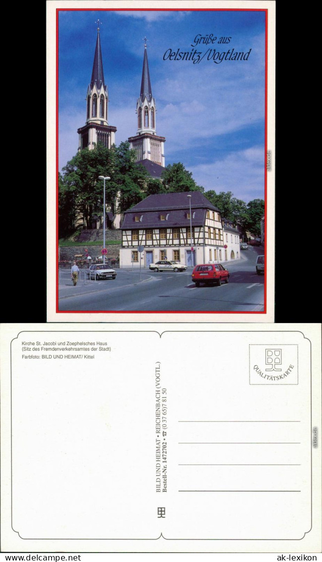 Ansichtskarte Oelsnitz (Vogtland) Kirche St. Jacobi Und Zoephelsches Haus 1995 - Oelsnitz I. Vogtl.