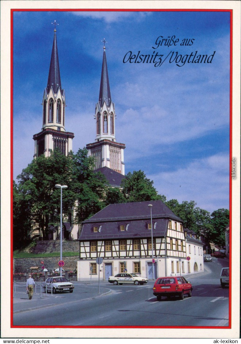 Ansichtskarte Oelsnitz (Vogtland) Kirche St. Jacobi Und Zoephelsches Haus 1995 - Oelsnitz I. Vogtl.