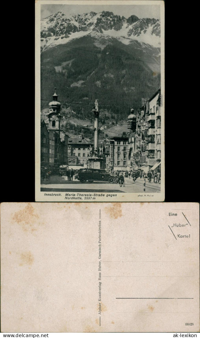 Ansichtskarte Innsbruck Maria Theresienstraße Gegen Nordkette 1930 - Innsbruck