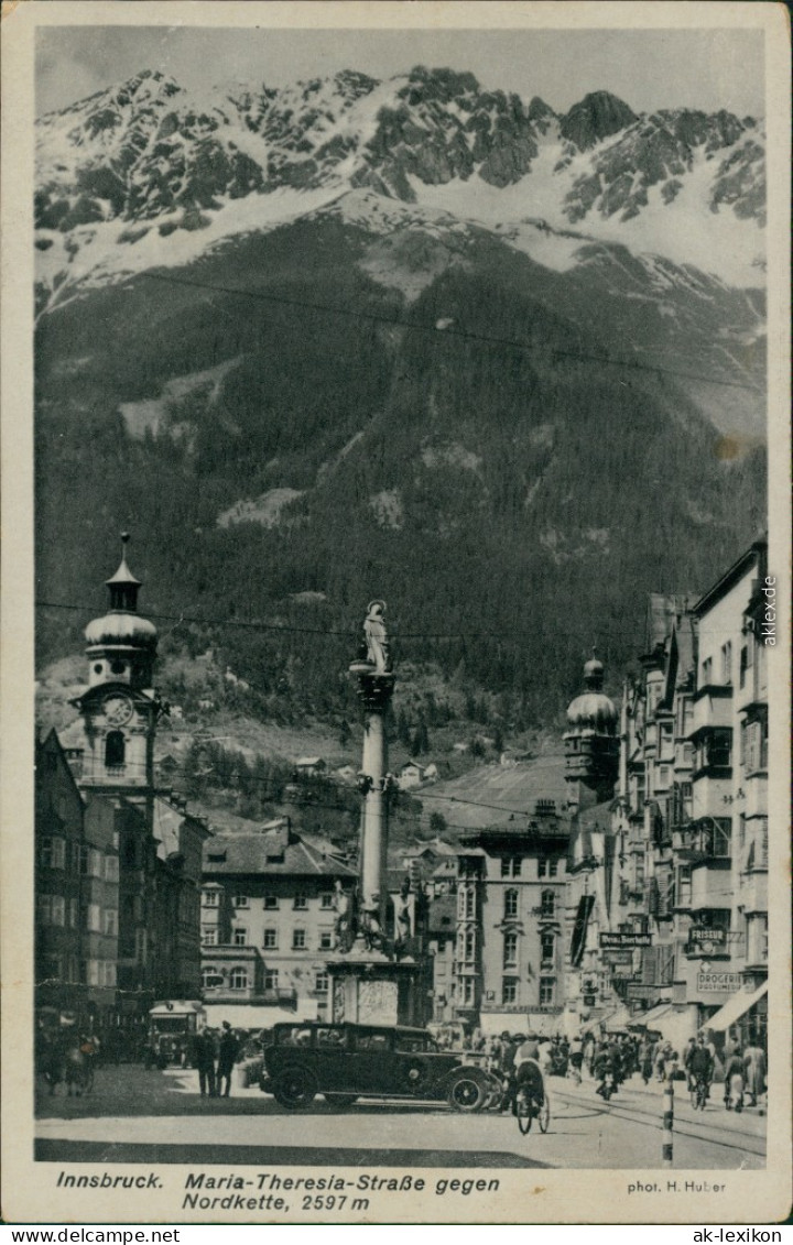 Ansichtskarte Innsbruck Maria Theresienstraße Gegen Nordkette 1930 - Innsbruck