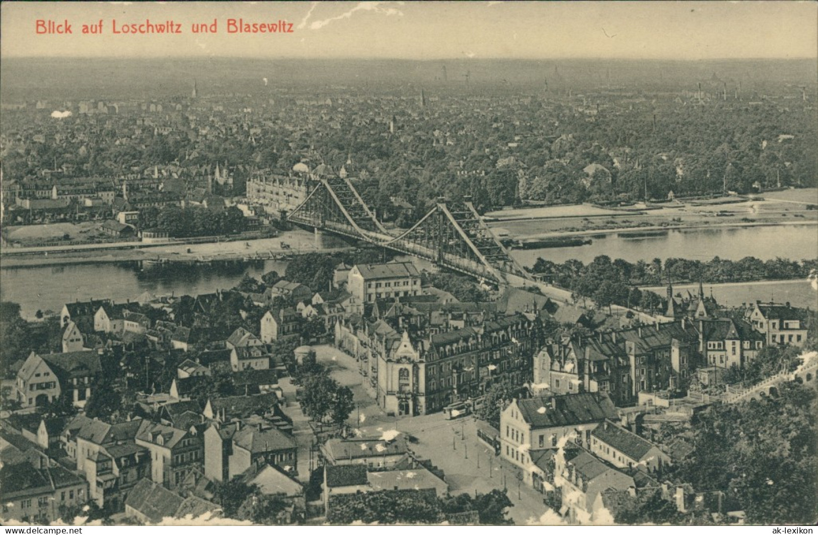Ansichtskarte Loschwitz-Dresden Blick Auf Loschwitz Und Blasewitz 1917  - Dresden