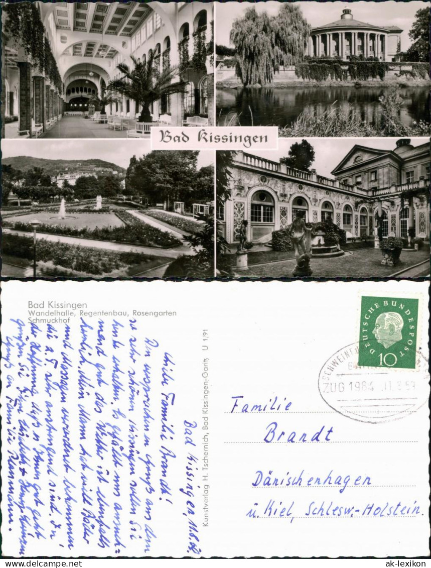 Bad Kissingen Wandelhalle, Regentenbau, Rosengarten, Schmuckhof 1957 - Bad Kissingen