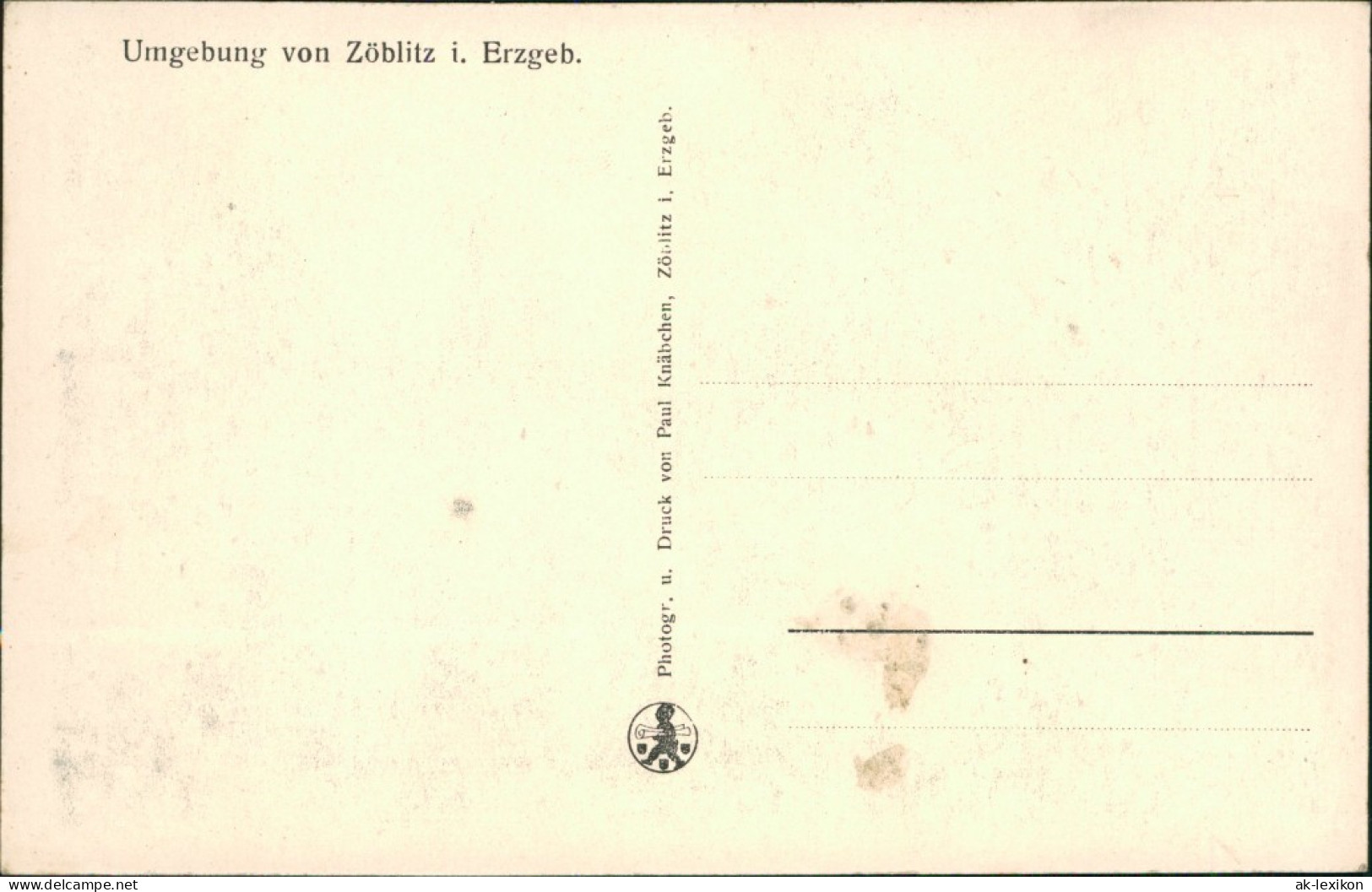 Ansichtskarte Zöblitz Am Grünen Graben 1929 - Zöblitz