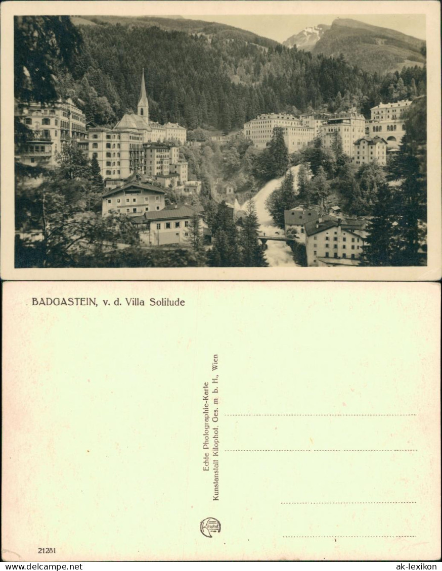 Ansichtskarte Bad Gastein Blick Auf Den Ort 1932 - Bad Gastein