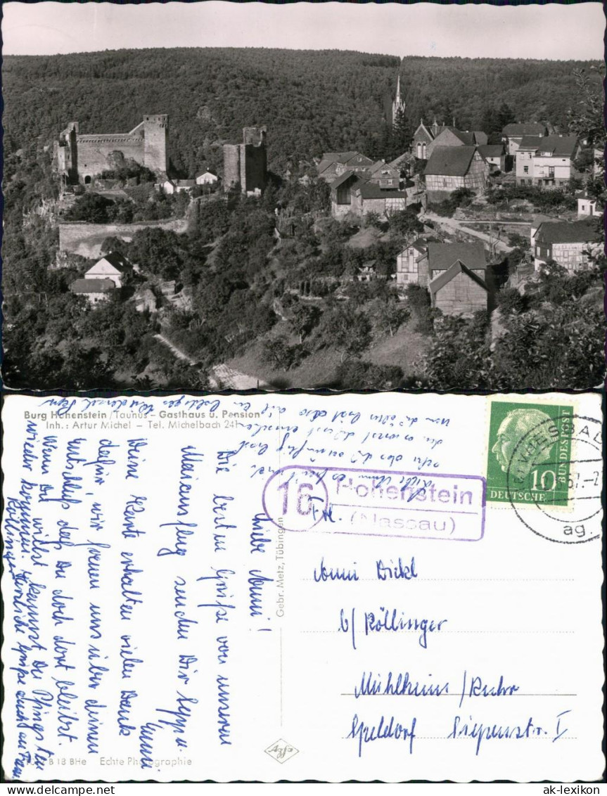 Ansichtskarte Hohenstein-Kirchensittenbach Burg Hohenstein 1957 - Altri & Non Classificati