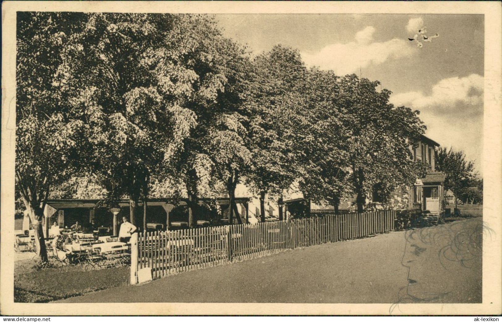 Ansichtskarte Weinböhla Gartenrestaurant "Waldfrieden" 1932 - Weinboehla