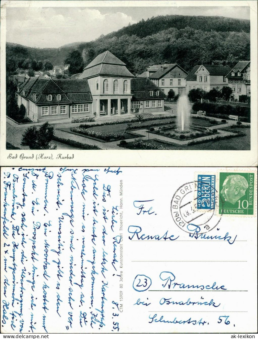 Ansichtskarte Bad Grund (Harz) Kurbad 1955 - Bad Grund