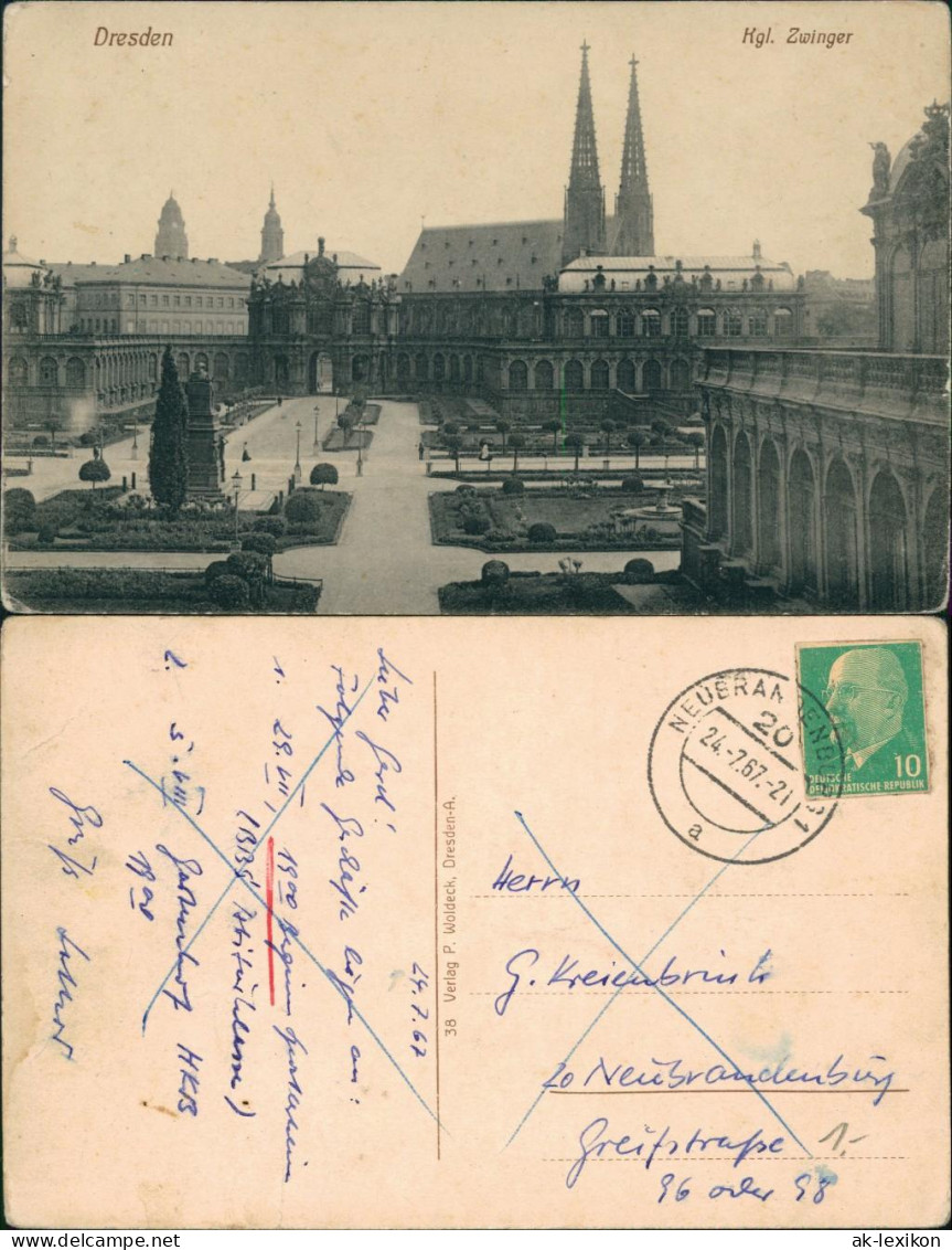 Ansichtskarte Innere Altstadt-Dresden Dresdner Zwinger 1967 - Dresden