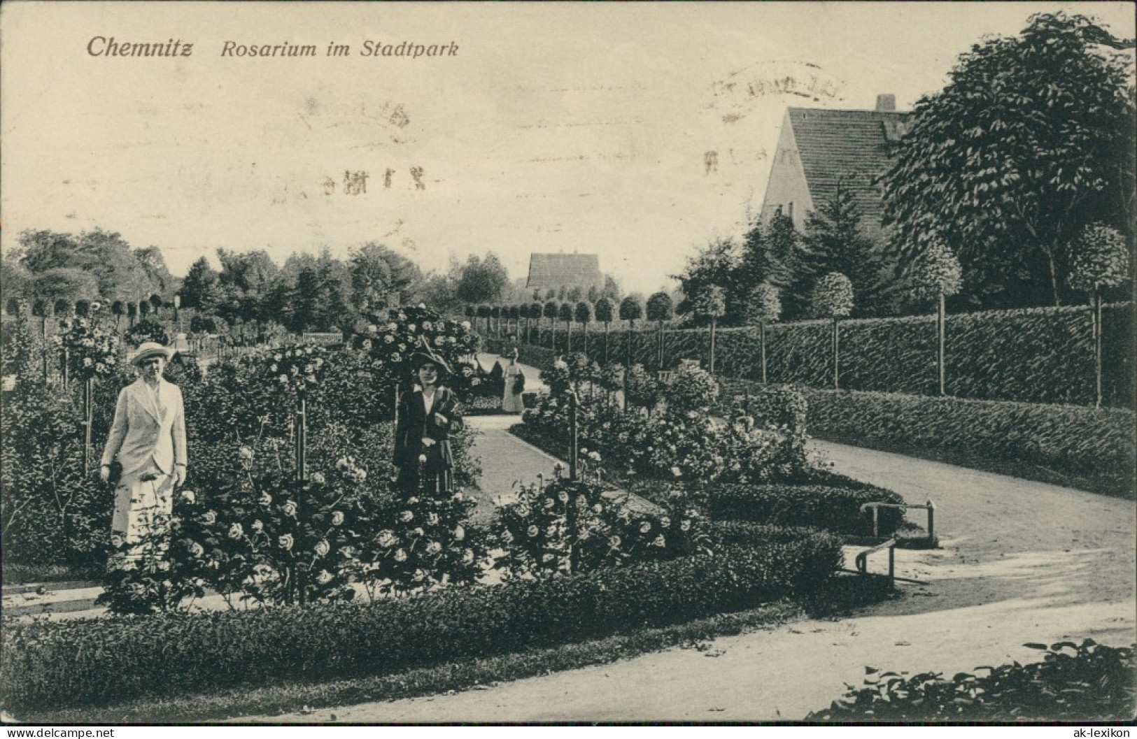 Ansichtskarte Chemnitz Rosarium Im Stadtpark 1918 - Chemnitz