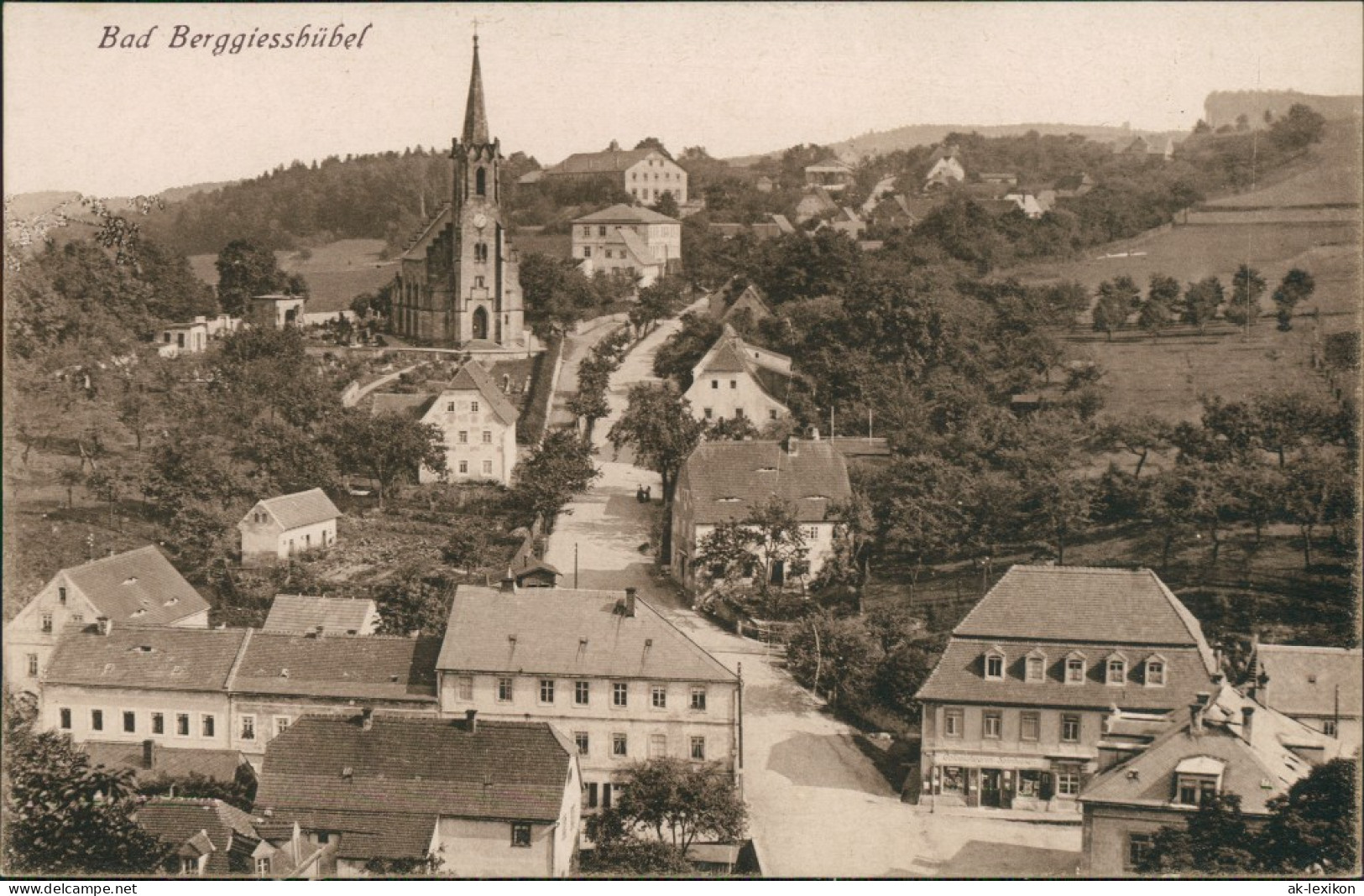 Ansichtskarte Bad Gottleuba-Berggießhübel Stadtpartie 1912  - Bad Gottleuba-Berggiesshuebel