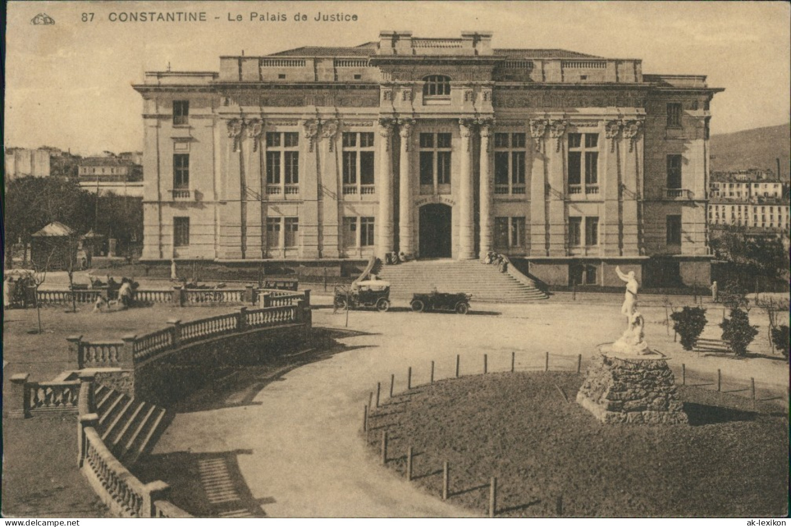 Postcard Constantine قسنطينة Straßenpartie Am Jusitzpalast 1914  - Konstantinopel