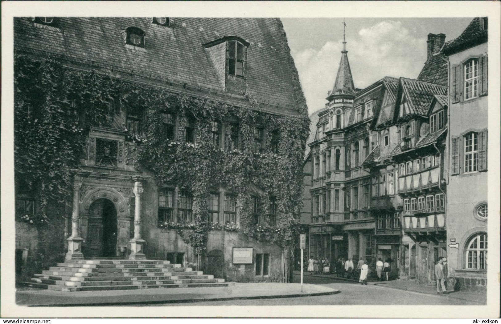 Ansichtskarte Quedlinburg Straßenpartie Am Rathaus 1956  - Altri & Non Classificati