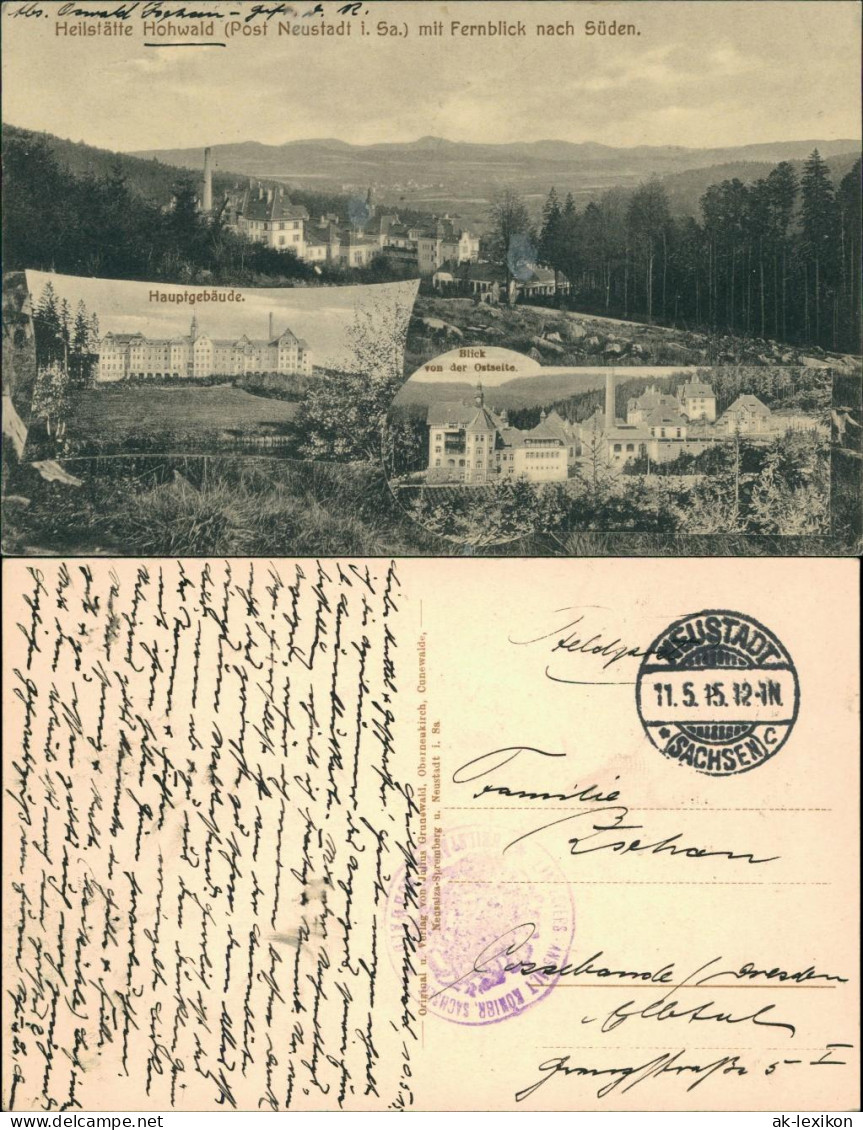 Hohwald (Sachsen) 3 Bild: Ansichten Der Heilstätte Hohwald 1915  - Hohwald (Sachsen)