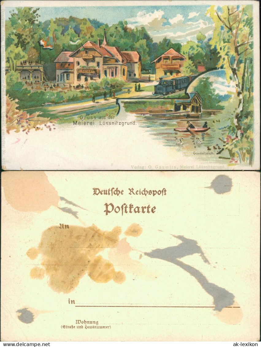 Litho AK Oberlößnitz-Radebeul Künstlerkarte: Meierei Lössnitzgrund 1908 - Radebeul