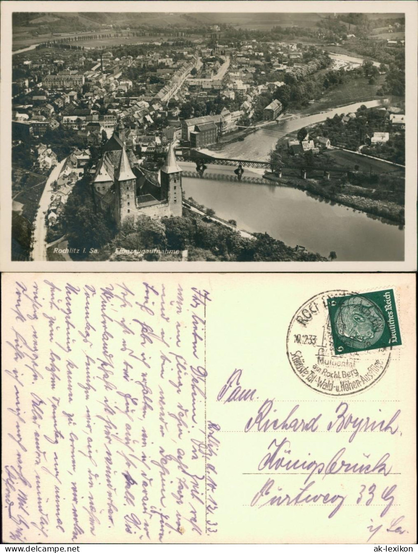 Ansichtskarte Rochlitz Luftbild 1933 - Rochlitz