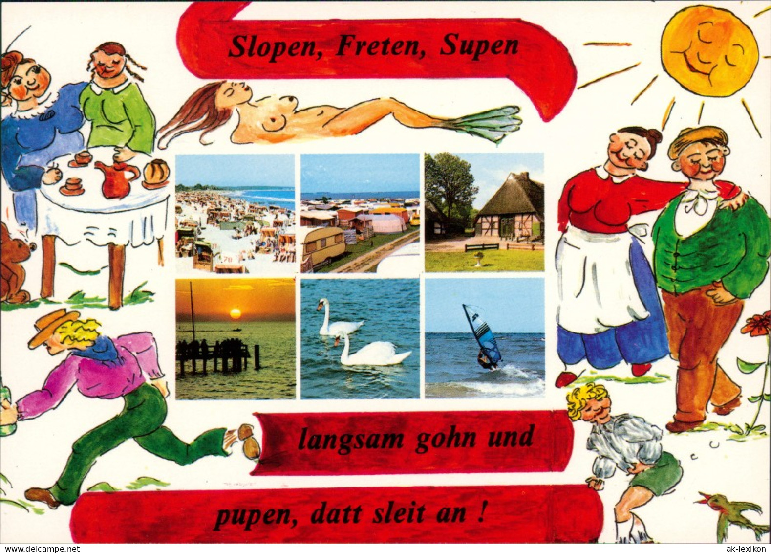 Ansichtskarte  Humor - Slopen, Freten, Supen 1999 - Humor