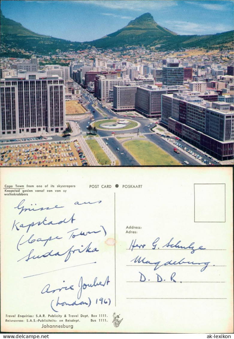 Postcard Kapstadt Kaapstad View From Skyscrapers To Road 1980 - Südafrika