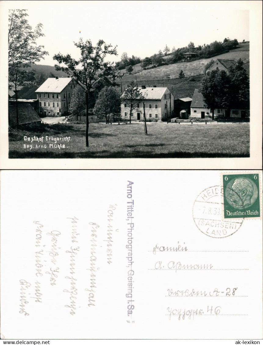 Fürstenwalde-Altenberg (Erzgebirge) Gasthof Erbgericht - Stadtpartie 1933  - Geising