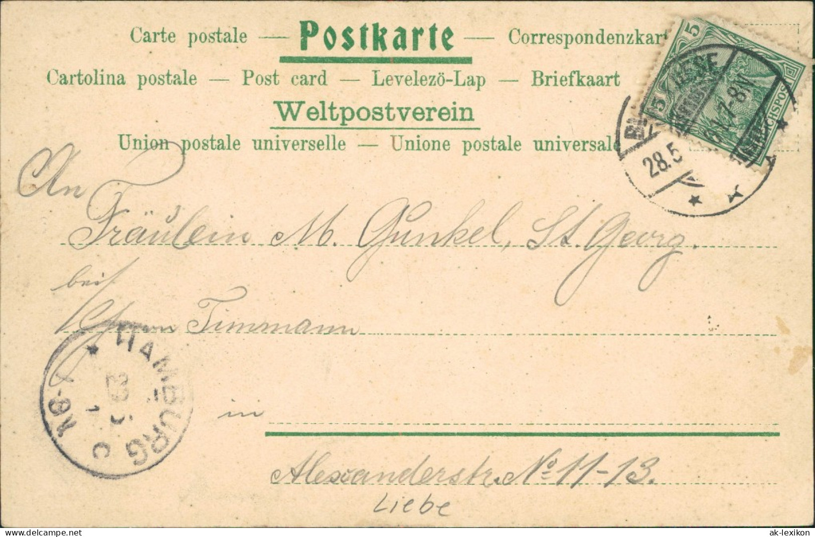 Ansichtskarte  Liebespaar Festkleid Spruch: Die Linde Blühte 1901 - Philosophy