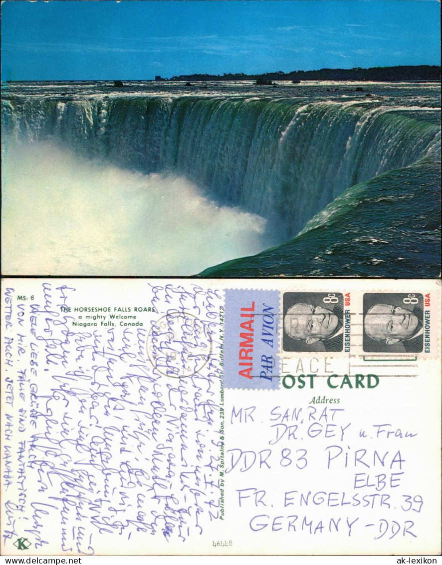 Postcard Niagara Falls (Ontario) Horseshoe Falls Roars 1972 - Niagara Falls