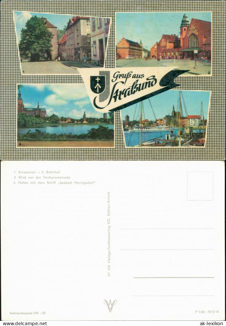 Stralsund, Teichpromenade, Kniepertor Hafen, Schiff "Seebad Heringsdorf" 1963 - Stralsund