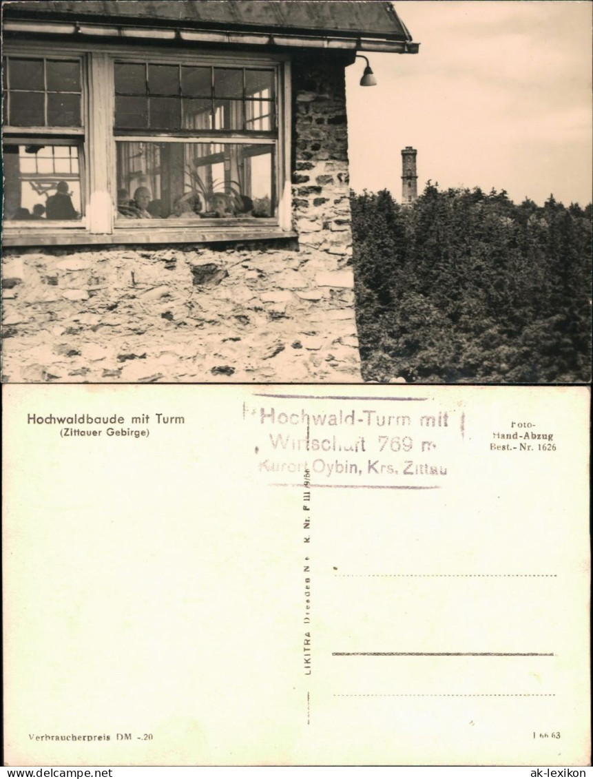 Ansichtskarte Oybin Hochwaldbaude Mit Turm 1962  - Oybin