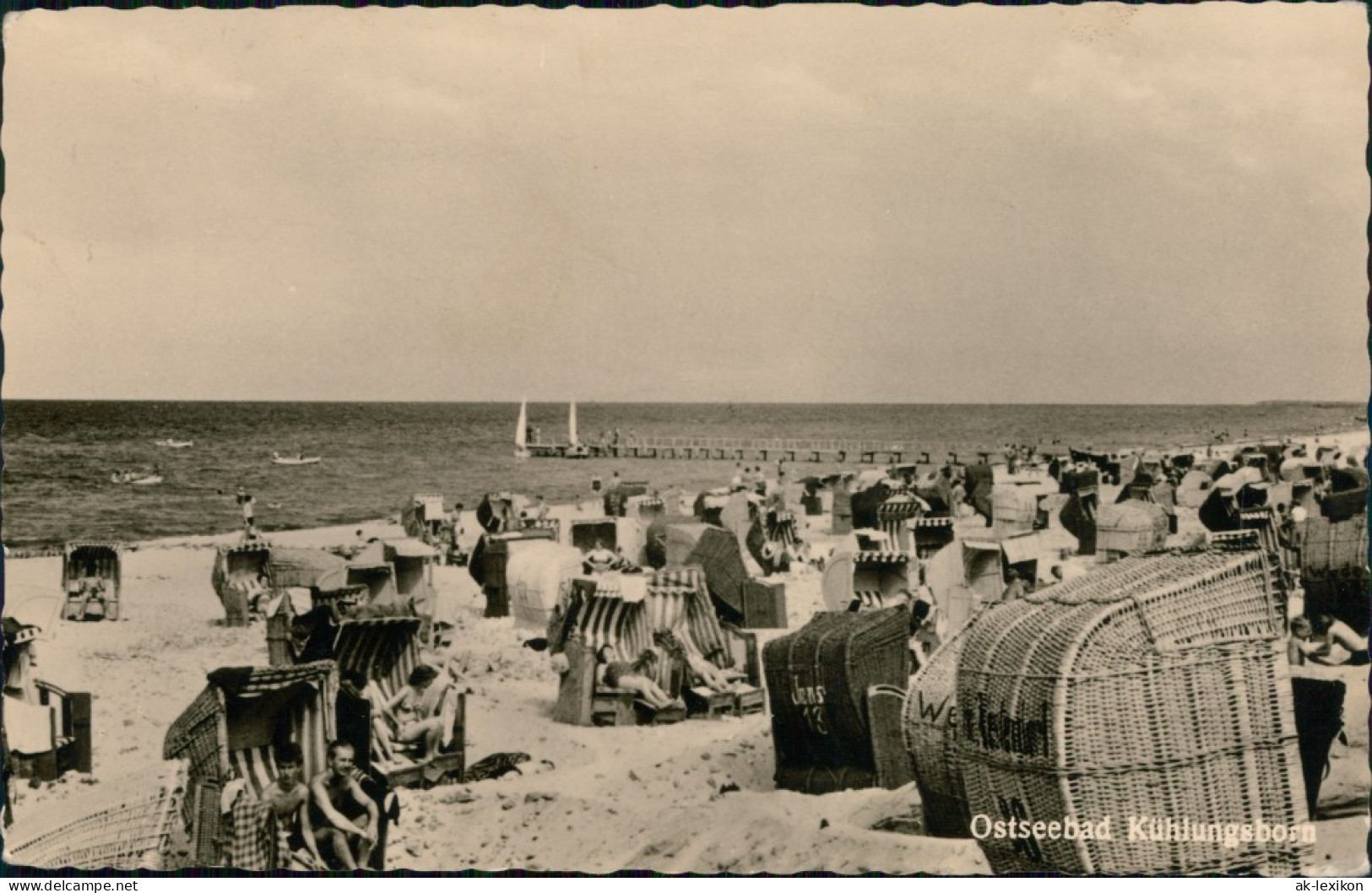 Ansichtskarte Kühlungsborn Strand Mit Strandkörben 1957 - Kuehlungsborn