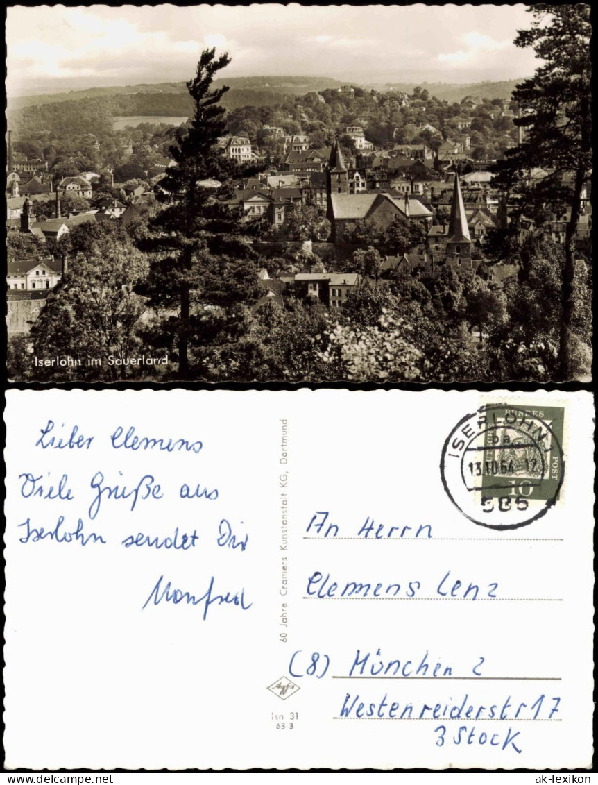 Ansichtskarte Iserlohn Panorama-Ansicht; Ortschaft Im Sauerland 1964 - Iserlohn