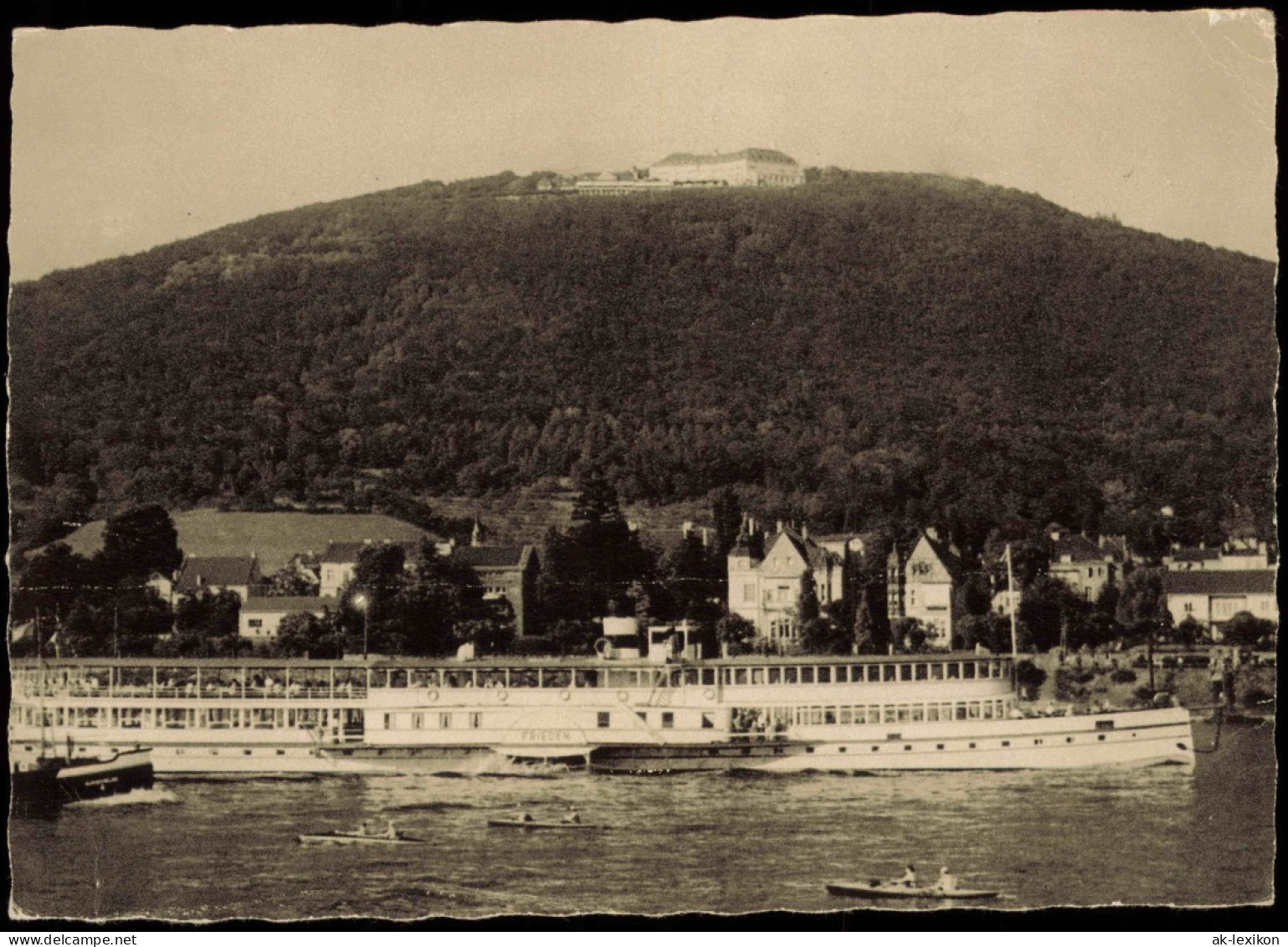 Königswinter Rhein Dampfer FRIEDEN  Schiff  Siebengebirge Petersberg 1958 - Königswinter