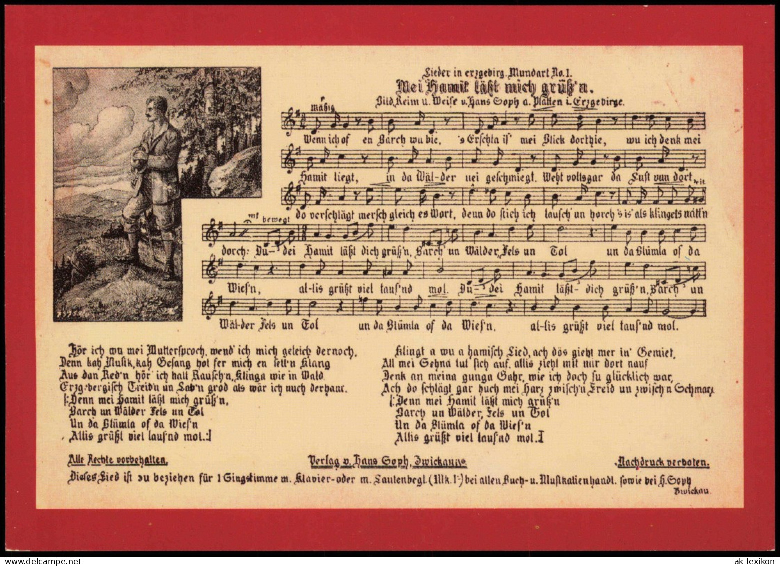 15 Historische Liedpostkarten aus dem Erzgebirge und Vogtland
DDR 1989