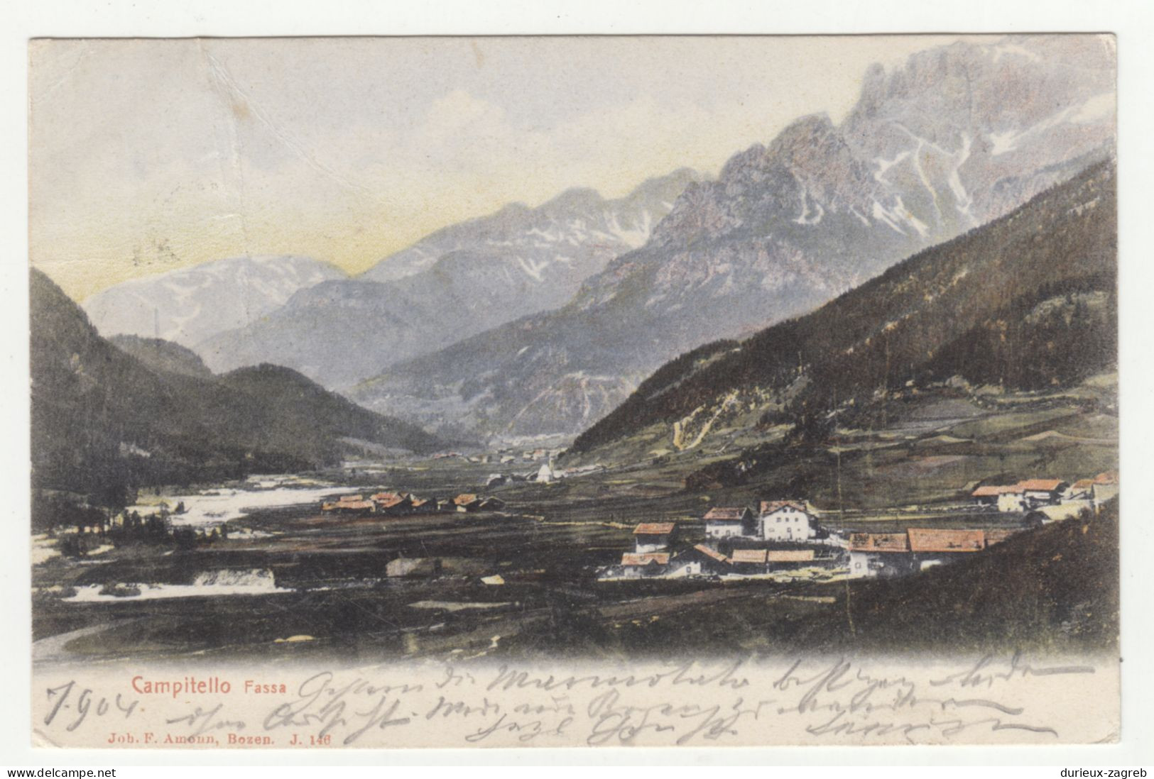 Campitello Fassa Old Postcard Posted 19?? B240503 - Autres & Non Classés