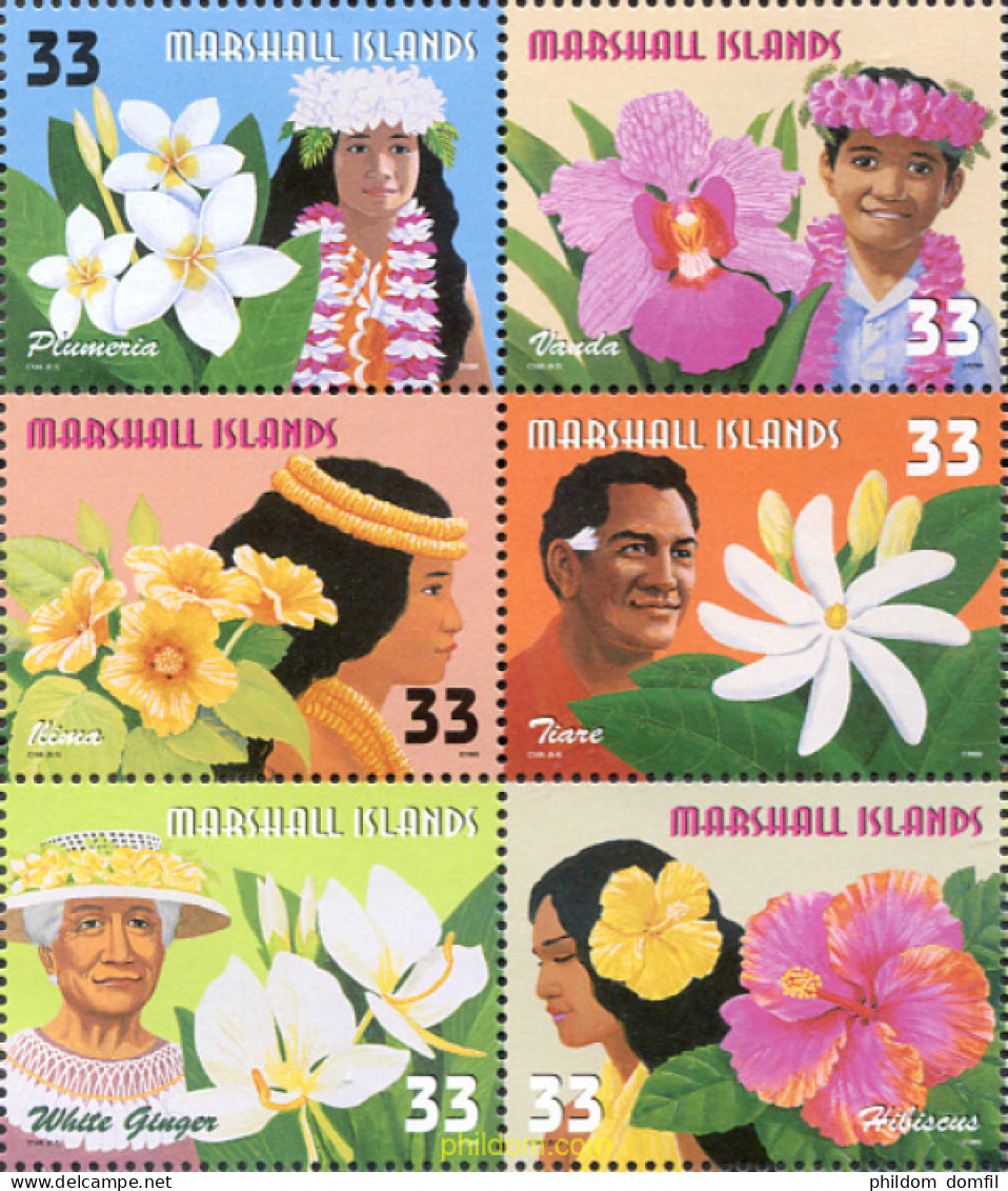 342357 MNH MARSHALL Islas 1999 FLORES DEL PACIFICO - Marshalleilanden