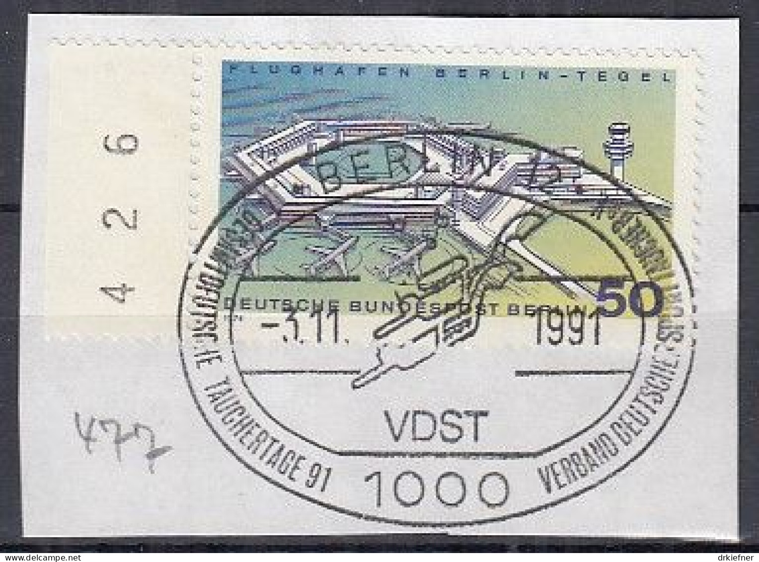 BERLIN  477, Gestempelt Auf Briefstück, SoSt., Flughafen Tegel, 1974 - Used Stamps