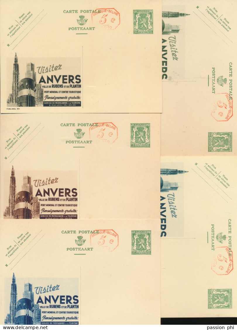 BELGIUM PPS SBEP 6 305 P010  VISITEZ ANVERS SET UNUSED - Publibels