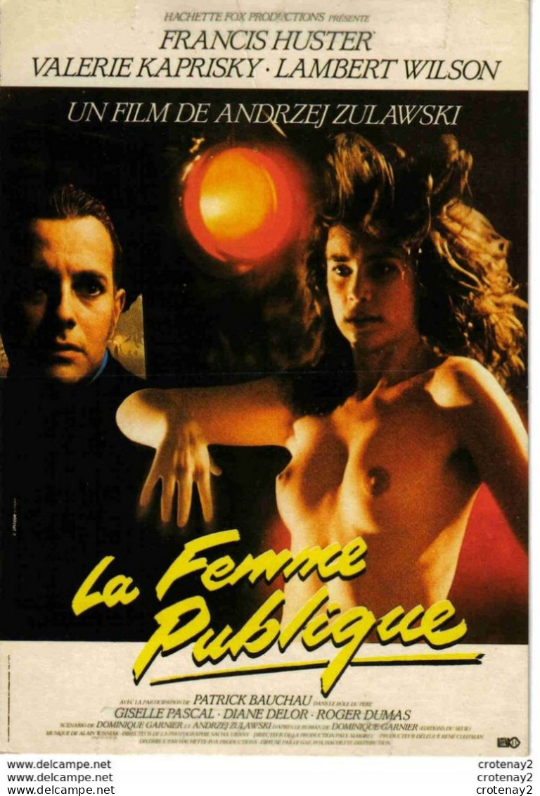 Cinéma AFFICHE De FILM Sur Carte La Femme Publique Actrice Valérie KAPRISKI Seins Nus Francis HUSTER Lambert Wilson - Posters On Cards