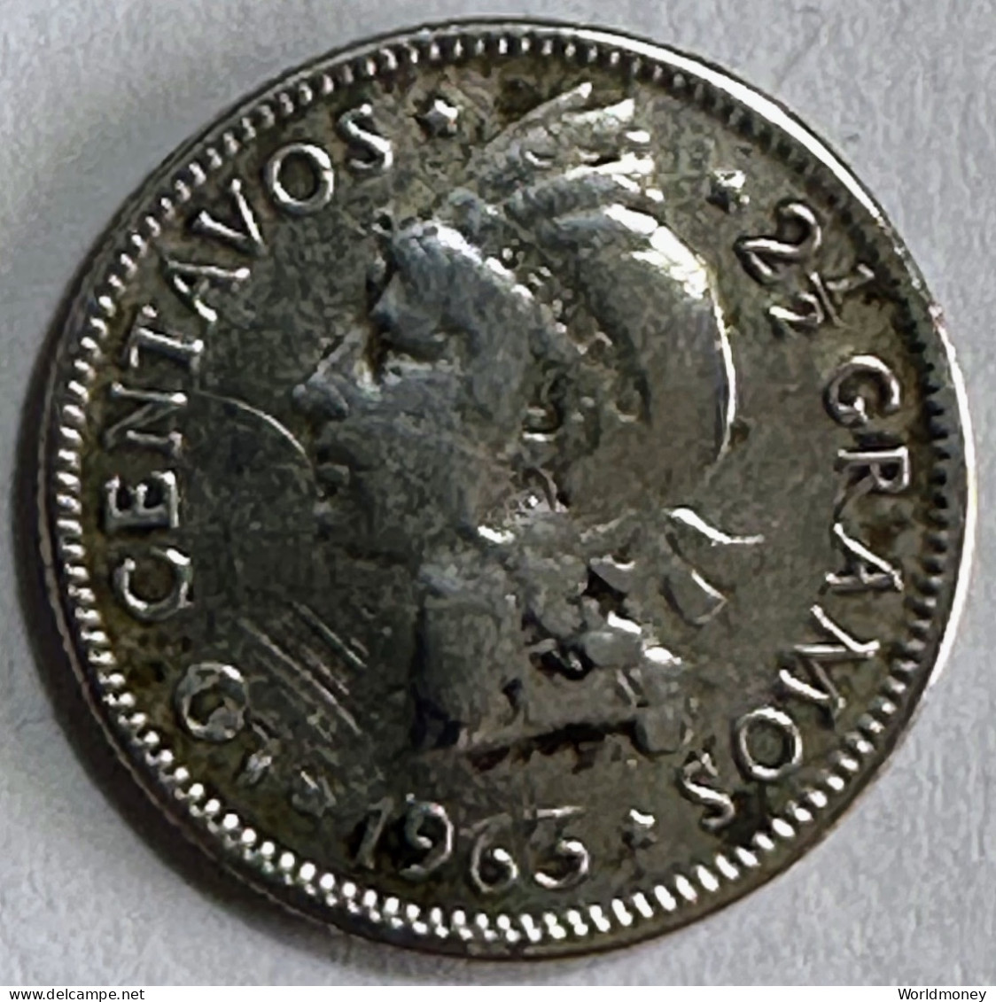 Dominican Republic 10 Centavos 1963  (Silver) 100th Anniversary Restoration Of The Republic - Dominicaanse Republiek