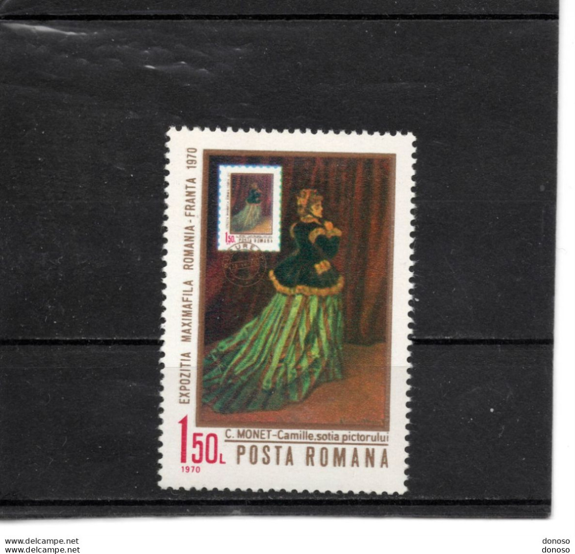 ROUMANIE 1970 Peinture De Monet, La Dame En Vert Yvert 2531, Michel 2837 NEUF** MNH - Unused Stamps
