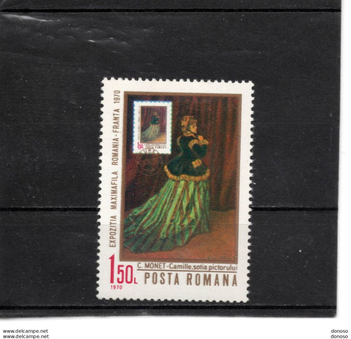 ROUMANIE 1970 Peinture De Monet, La Dame En Vert Yvert 2531, Michel 2837 NEUF** MNH - Neufs