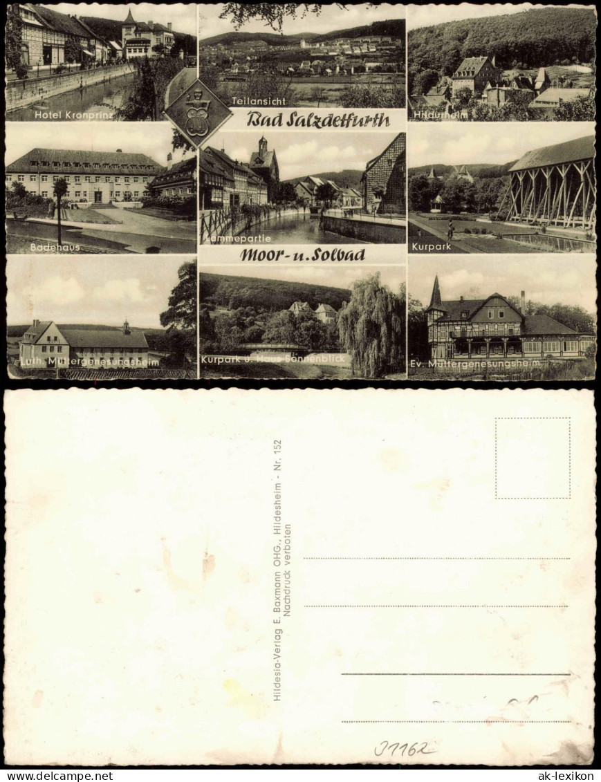 Ansichtskarte Bad Salzdetfurth Hotel Kronprinz Kurpark U.v.m. 1963 - Bad Salzdetfurth