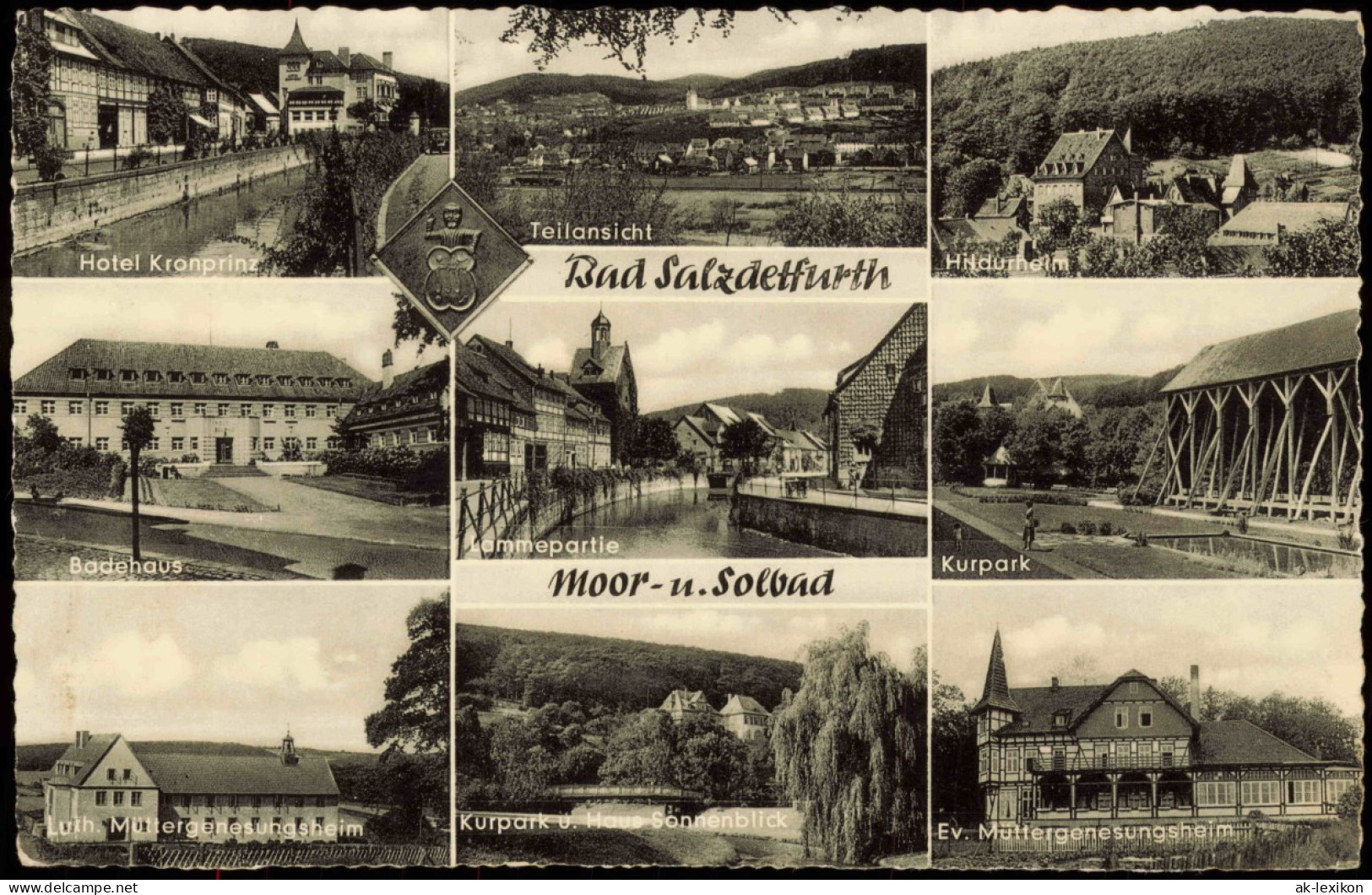 Ansichtskarte Bad Salzdetfurth Hotel Kronprinz Kurpark U.v.m. 1963 - Bad Salzdetfurth