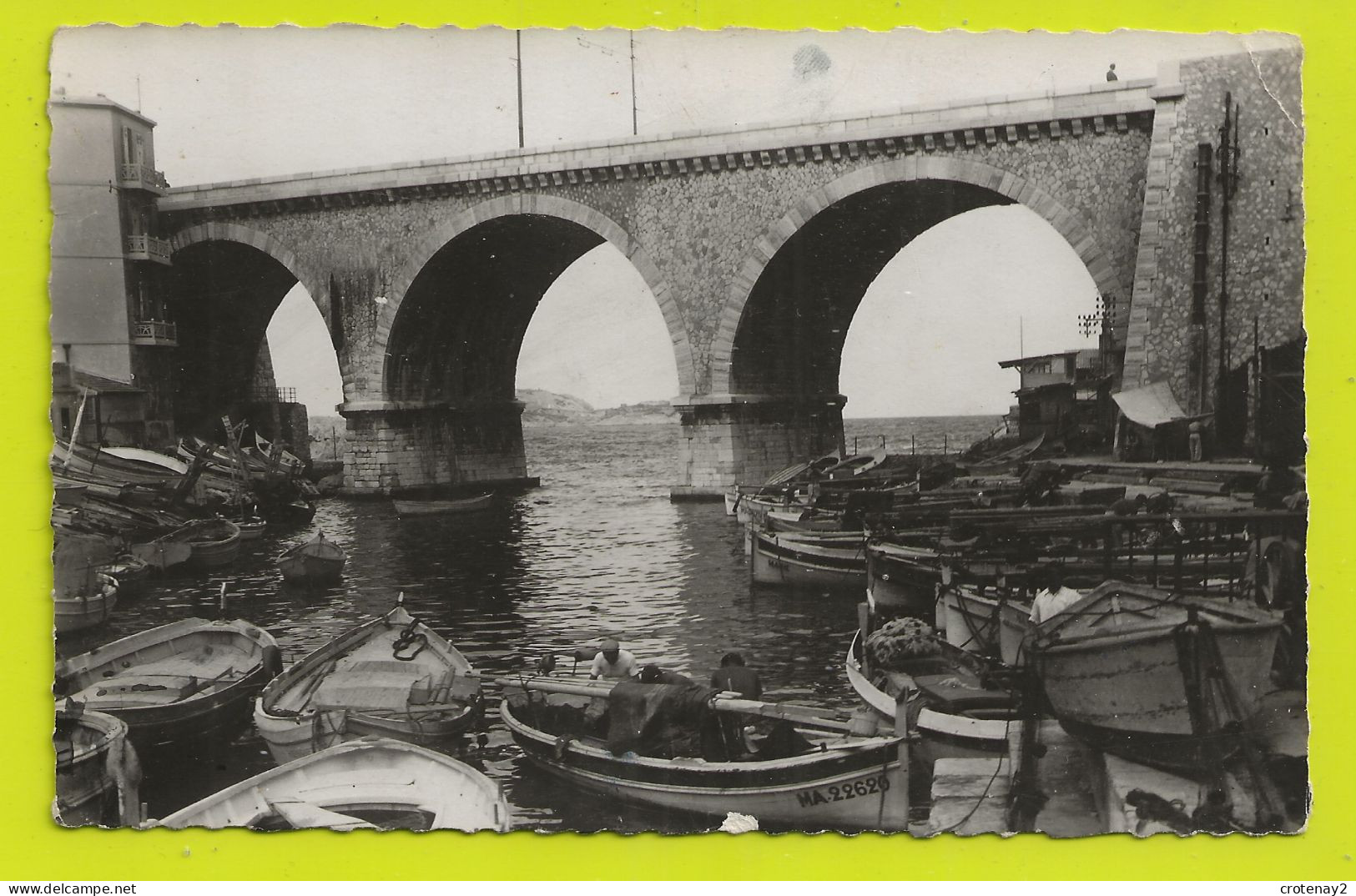 13 MARSEILLE N°629 Le Pont Du Vallon Des AUFFES En 1950 Bateaux Pêche Pêcheurs édit Tardy - Endoume, Roucas, Corniche, Strände