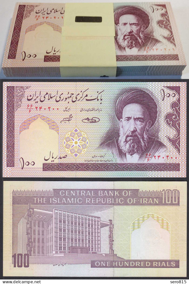 Iran - Persia 100 Rials (1985-) Bundle á 100 Stück Pick140g UNC (1-)   (90147 - Altri – Asia