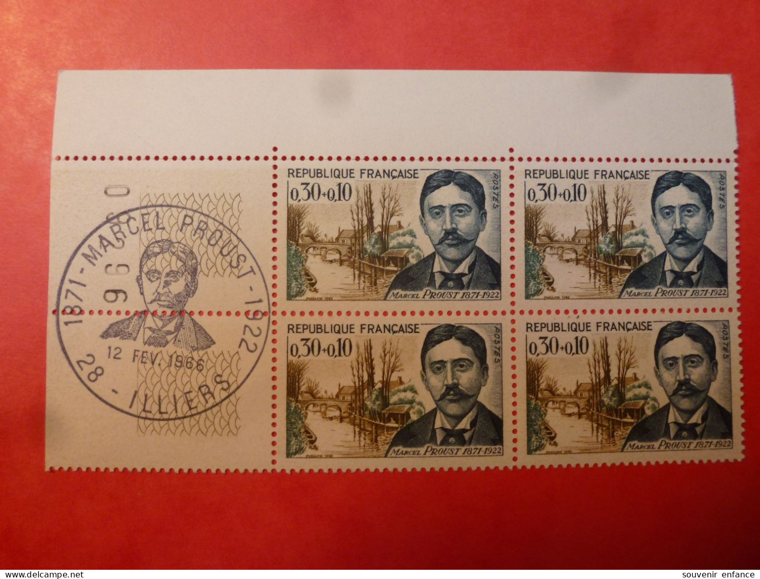 1966 - Neuf  ** / MNH Bloc De 4 Premier Jour 1472 Marcel Proust Illiers 28 Eure Et Loir - Ungebraucht