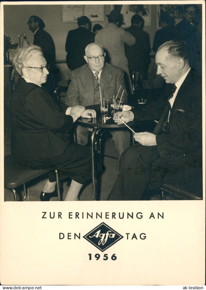 Ansichtskarte  Zur Erinnerung An Den Agfa Tag - Am Tisch 1956 - Advertising
