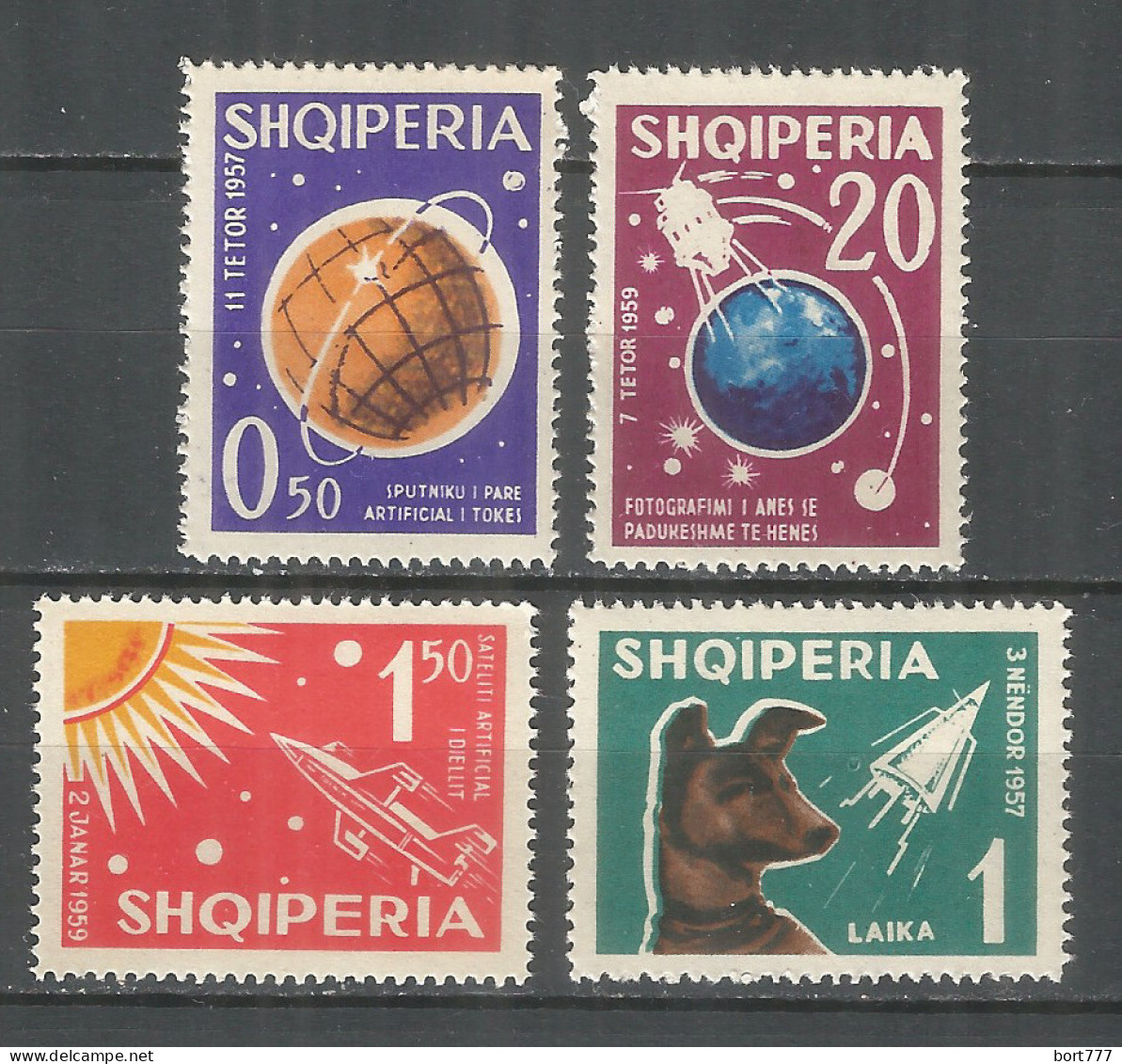 ALBANIA 1963 Mint Stamps (MNH**) Mi.# 663-666 Space - Albanië