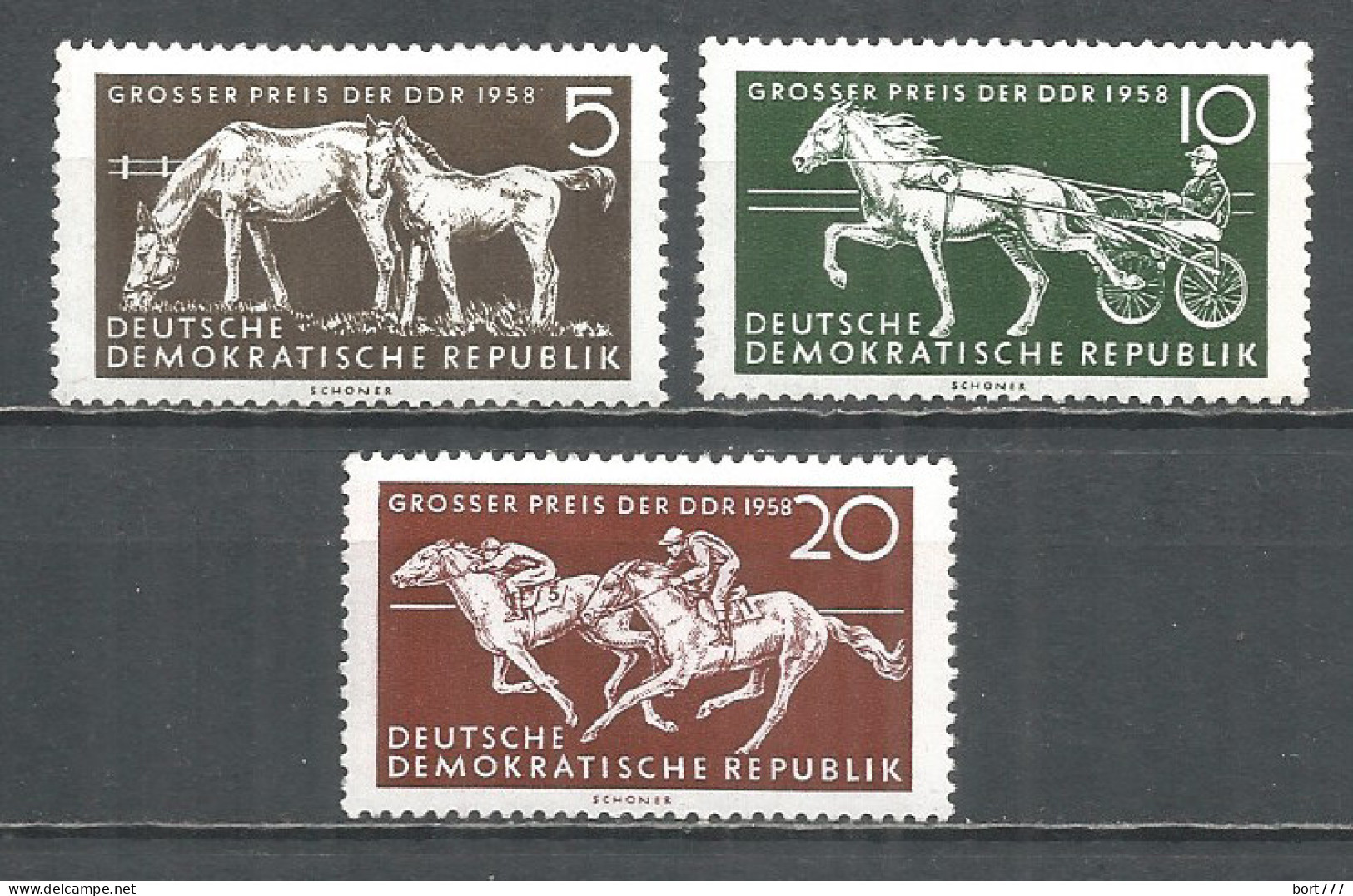 Germany DDR 1958 Year MNH(**) Mi.# 640-42 - Neufs